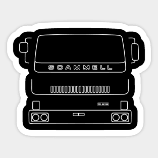 Scammell S26 classic lorry white outline graphic Sticker